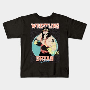 Artwork Bryan Clark Wrestling Aesthetic  // Just Say No To Drugs Kids T-Shirt
